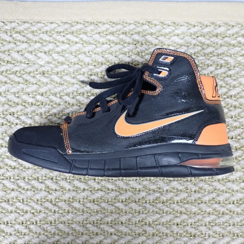 Nike Air Max Bizness Basketball Shoes Black Orange 324824-081 youth 6.5 - Picture 3 of 11
